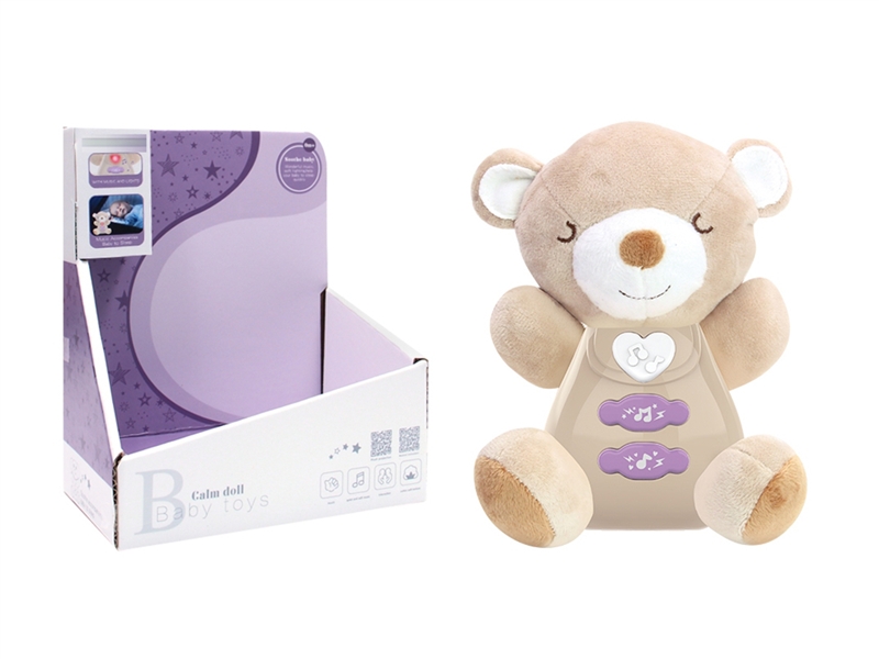 PLUSH SOOTHE TEDDY BEAR W/LIGHT & MUSIC - HP1194556