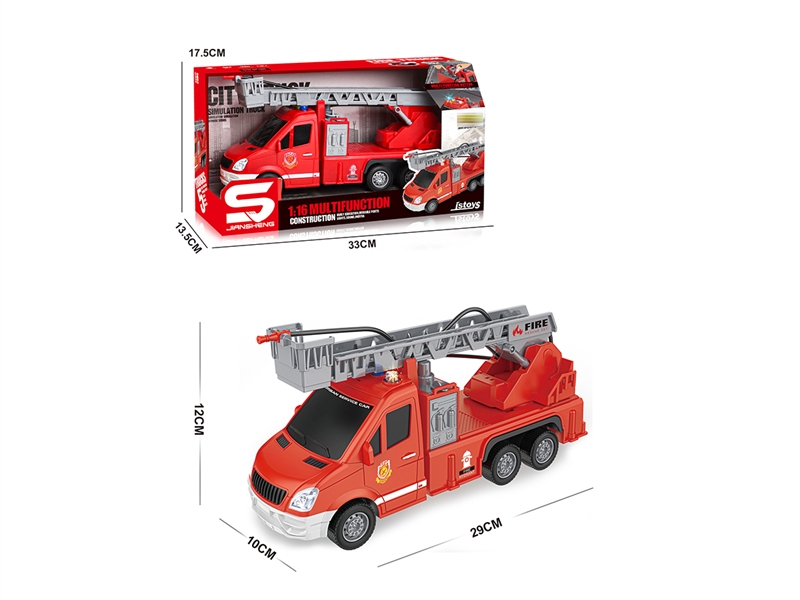 1:16 FRICTION FIRE TRUCK W/MUSIC & LIGHT & SPRAY WATER - HP1194572