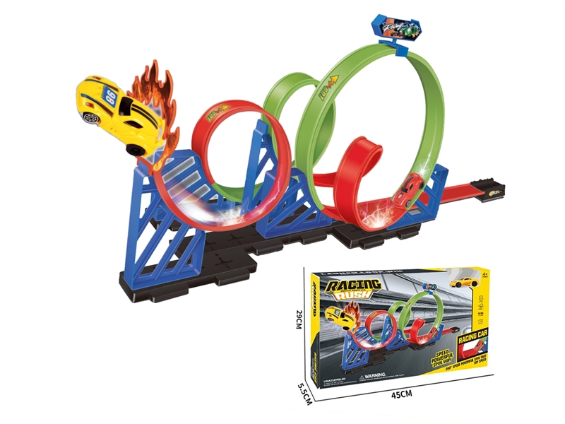 PULL BACK TRACK RACING CAR SET - HP1195123