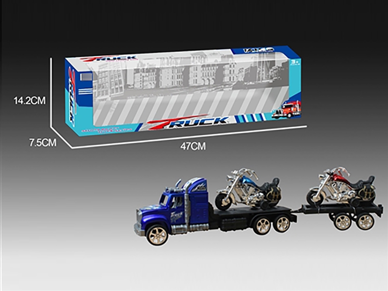 FRICTION TRUCK W/MOTORCYCLE 2PCS - HP1197109