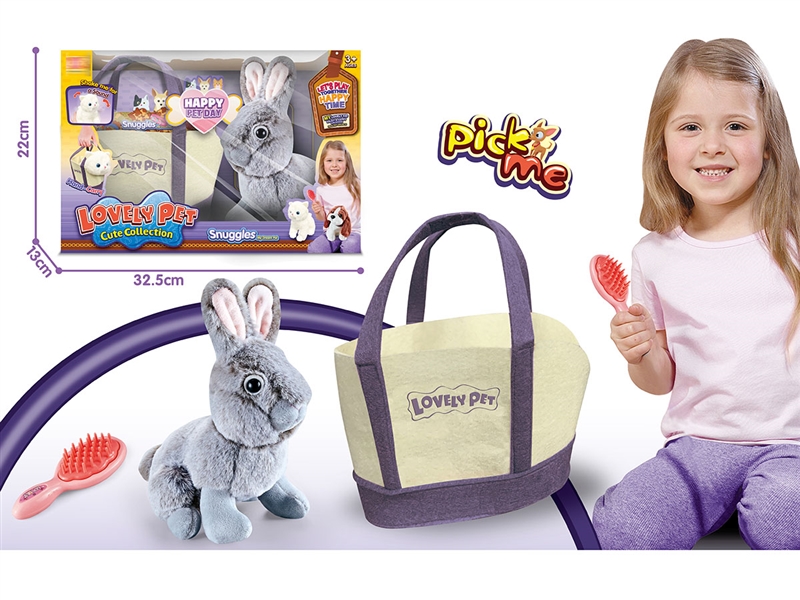 STUFFED RABBIT W/SOUND & BAG - HP1197165