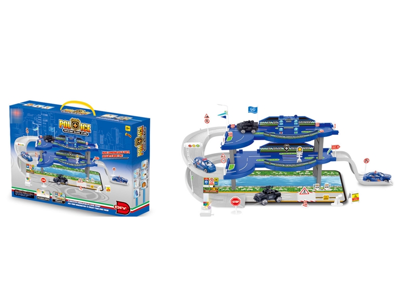 PARKING LOT W/1PCS FREE WAY DIE CAST CAR - HP1197191