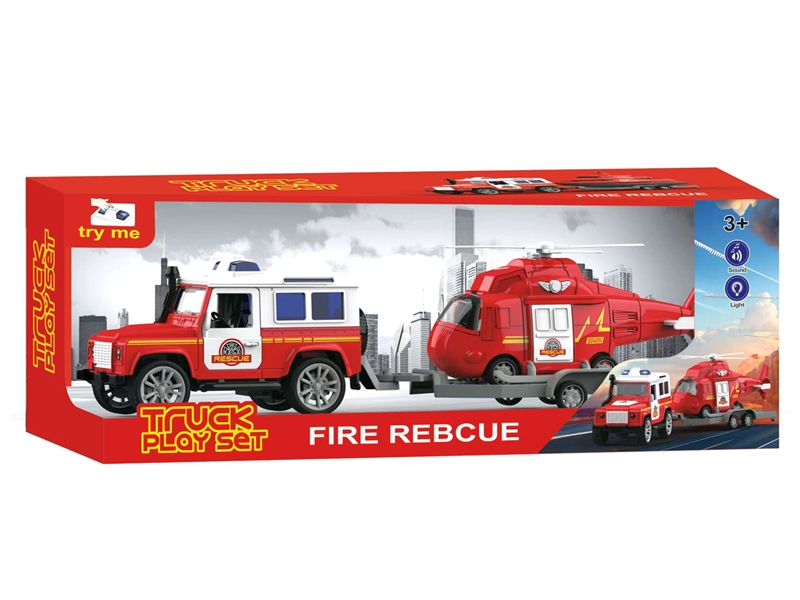 FRICTION TRUCK W/LIGHT & MUSIC & PLANE（INCLUDED BATTERY） - HP1197503