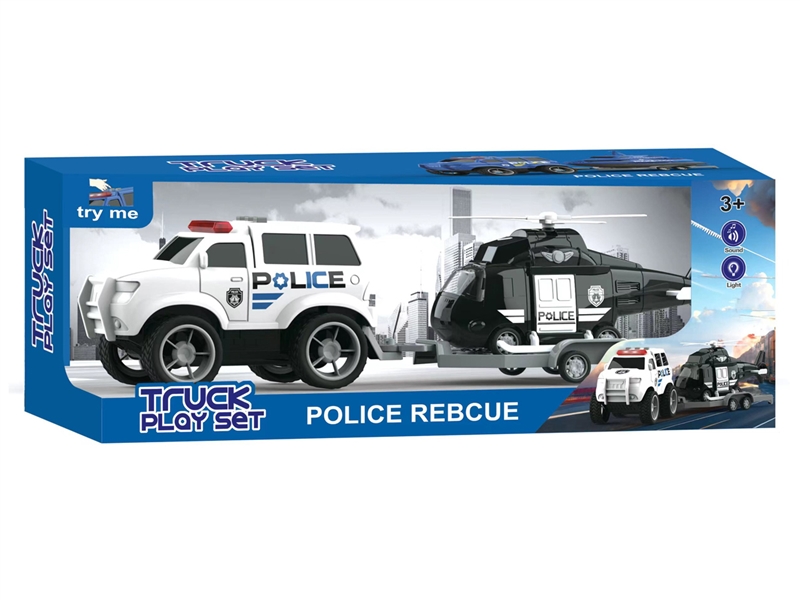 FRICTION TRUCK W/LIGHT & MUSIC & PLANE（INCLUDED BATTERY） - HP1197507
