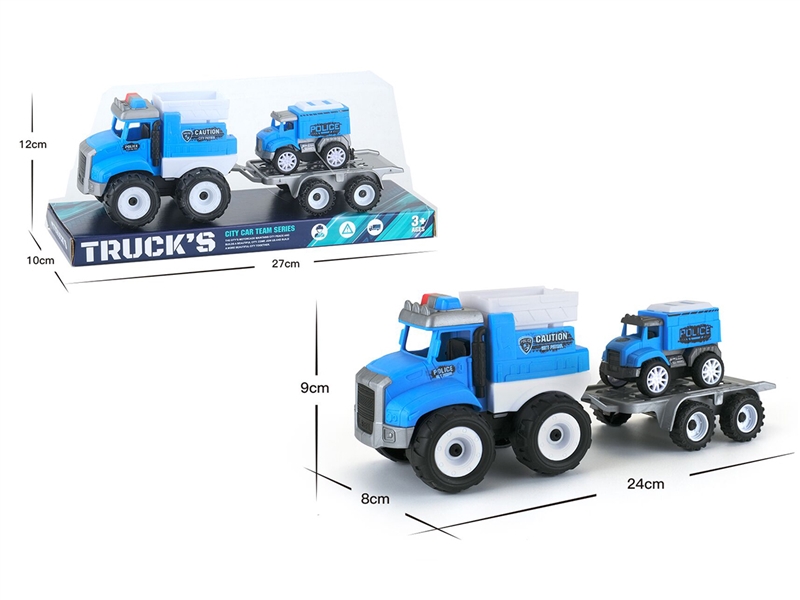 FRICTION POLICE TRUCK W/PULL BACK CAR - HP1197534