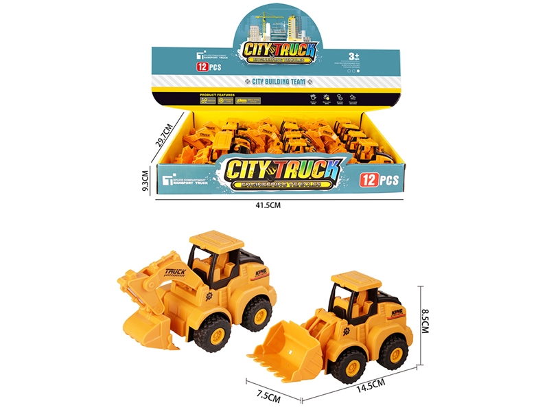 FRICTION CONSTRUCTION TRUCK，12PCS/DISPLAY BOX - HP1197991