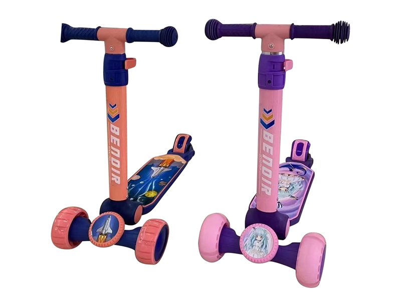 SCOOTER W/MUSIC & LIGHT，BLUE/PINK/BLACK - HP1198449