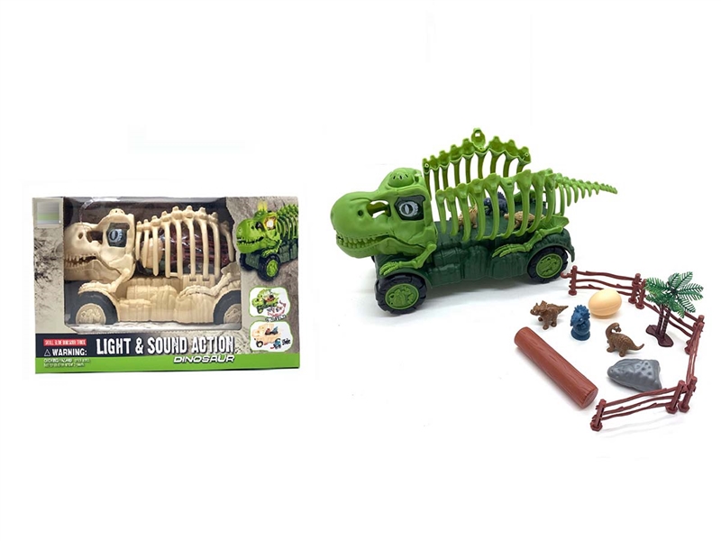 FREE WAY DINOSAUR CAR W/LIGHT & SOUND,2 COLOURS - HP1198504