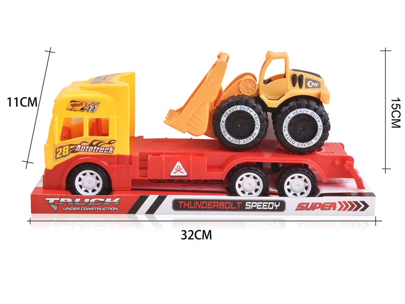 FRICTION TOW TRUCK W/FREE WAY CONSTRUCTION CAR - HP1198700