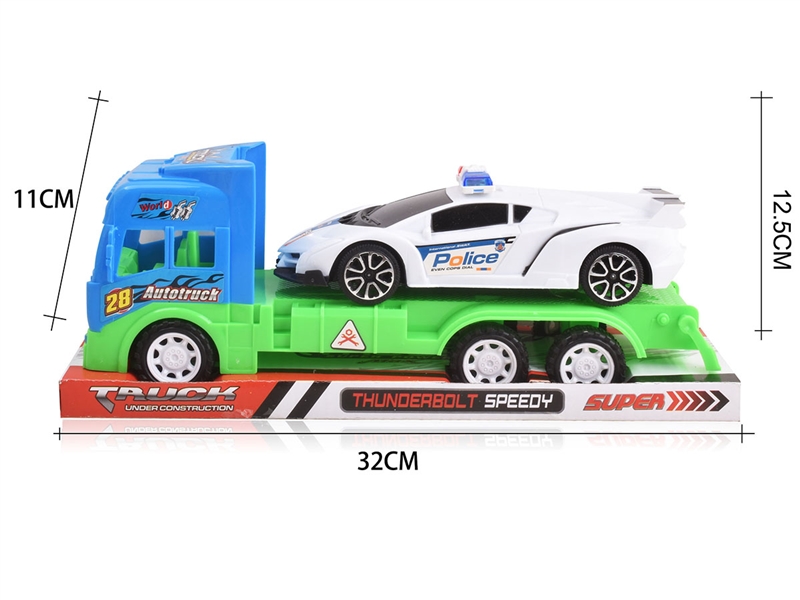 FRICTION TOW TRUCK W/FREE WAY POLICE CAR - HP1198704