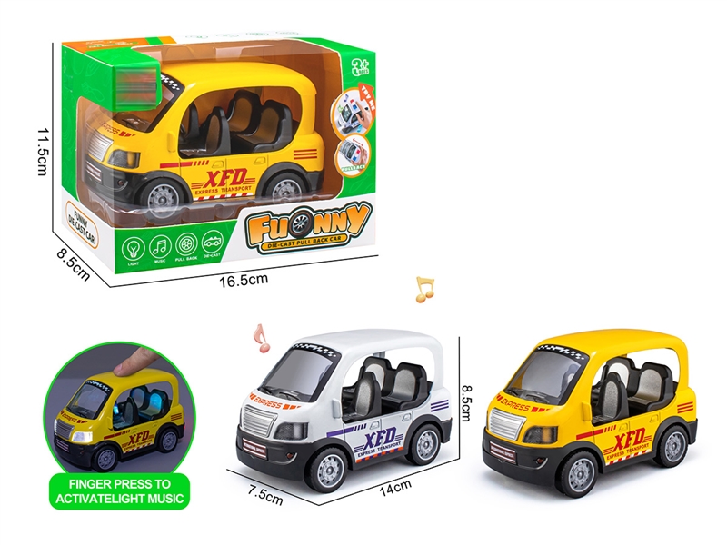 PULL BACK DIE CAST CAR  W/LIGHT & MUSIC,2 COLOURS - HP1199364