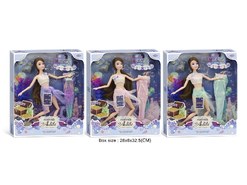 11.5寸关节身体甜美幻彩美人鱼娃娃系列 - HP1199411