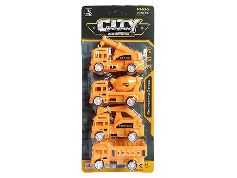 PULL BACK CONSTRUCTION CAR，4PCS - HP1199802