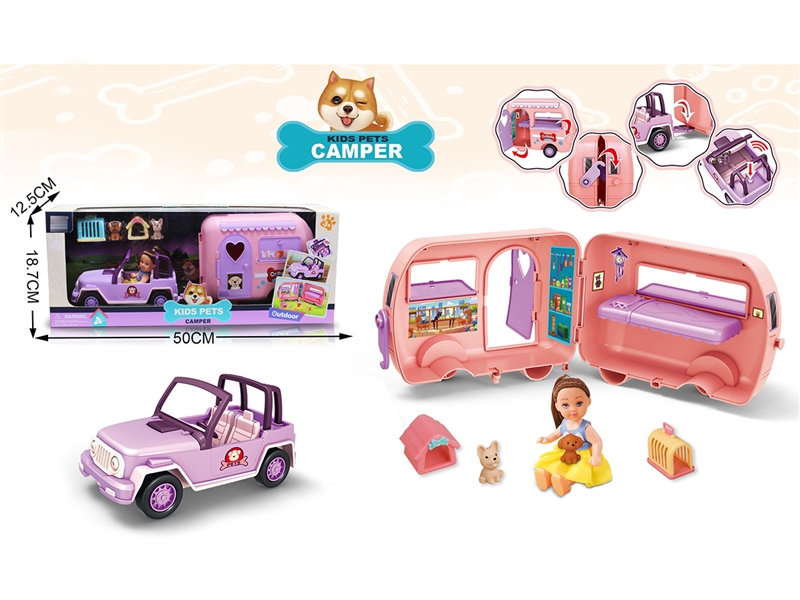 KIDS PET CAMPER CAR W/MUSIC - HP1200542