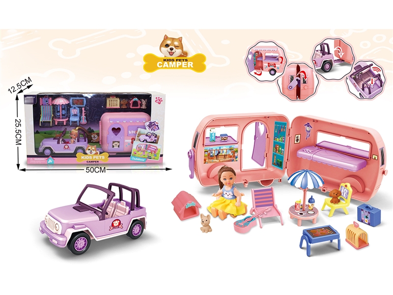 KIDS PET CAMPER CAR W/MUSIC - HP1200546