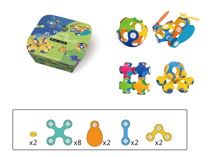RAINBOW MAGNETIC SHEET (16PCS) - HP1200570