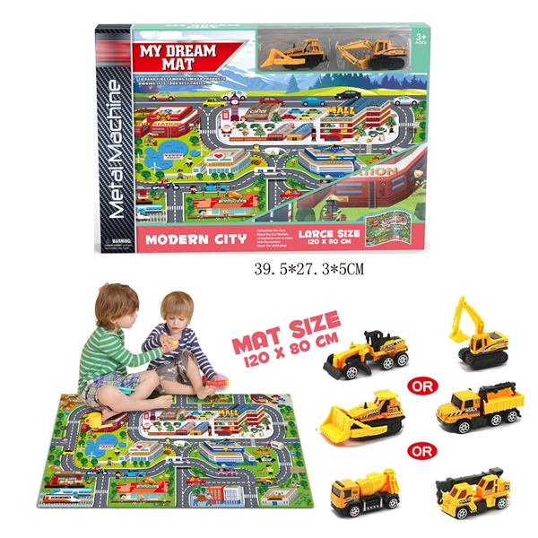 ROAD MAP+1:64 FREE WAY DIE CAST CAR,120*80cm - HP1200693