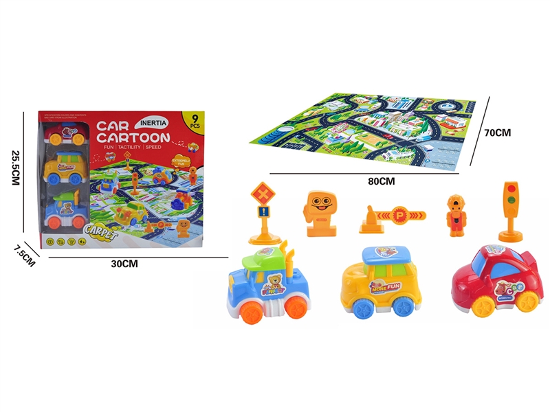 FRICTION CAR 3PCS W/ACCESSORIES - HP1200767