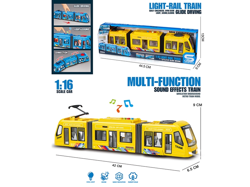 1:16 FREE WAY TRAFFIC BUS W/LIGHT & SOUND & OPEN THE DOOR - HP1201026