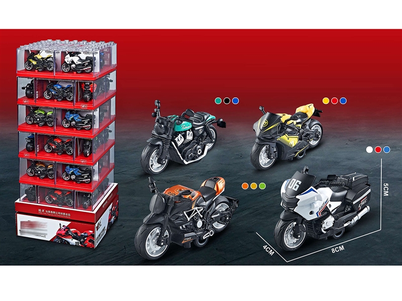 1:16 PULL BACK DIE-CAST MOTORCYCLE 3COLOURS - HP1201047