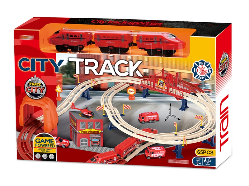 B/O CITY TRACK SET 65PCS - HP1201068