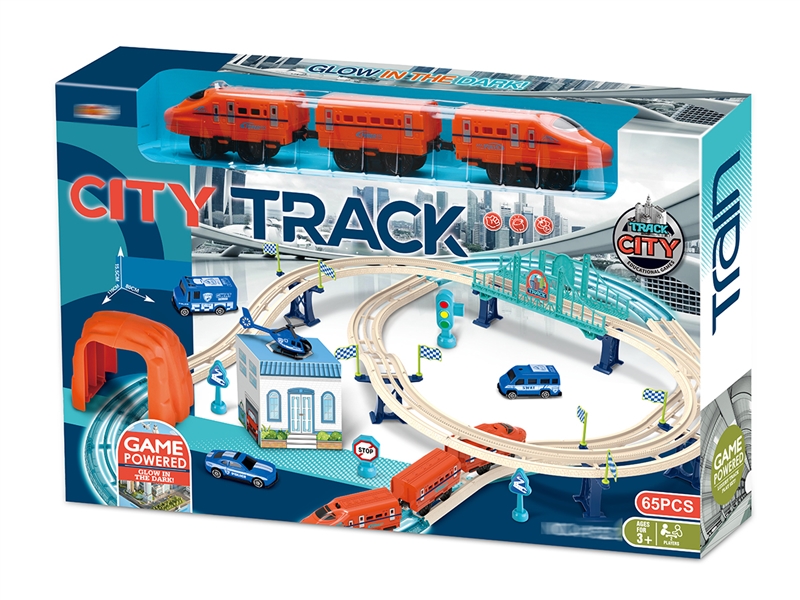 B/O CITY TRACK SET 65PCS - HP1201069