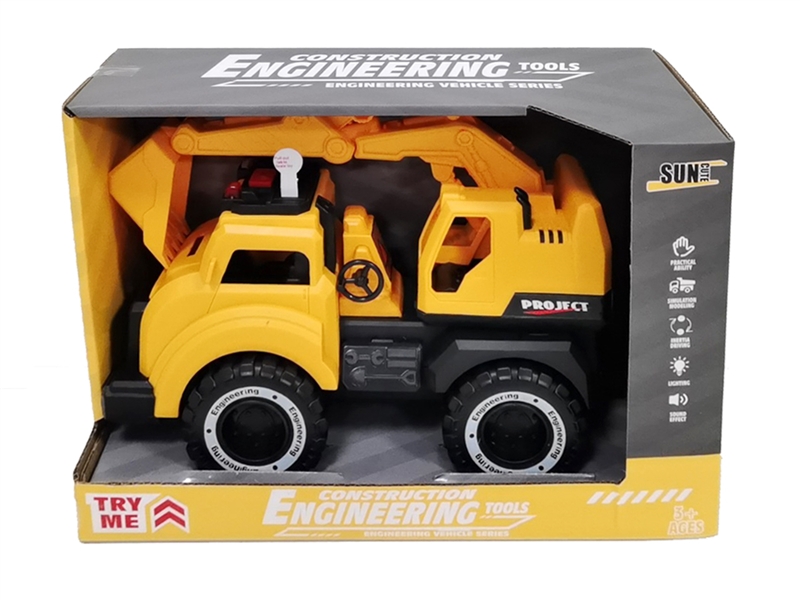 FRICTION CONSTRUCTION TRUCK W/LIGHT & SOUND - HP1201876