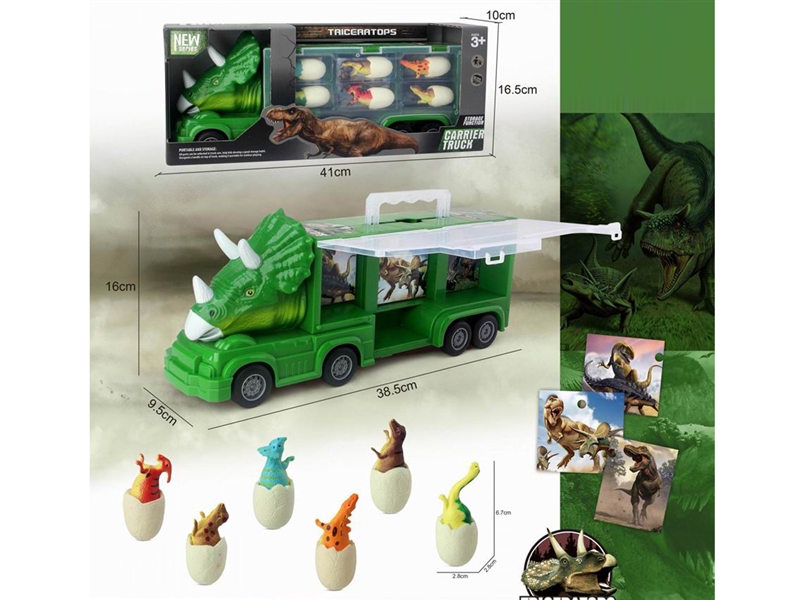 FRICTION DINOSAUR TRUCK W/6PCS DINOSAUR EGGS - HP1203344