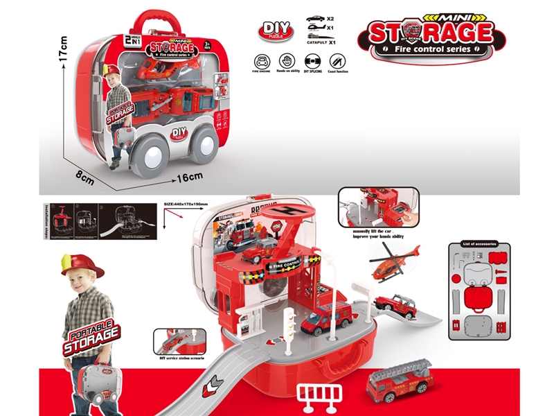FIRE TRUCK STORAGE W/FREE WAY 2CAR,1PLANE - HP1203847