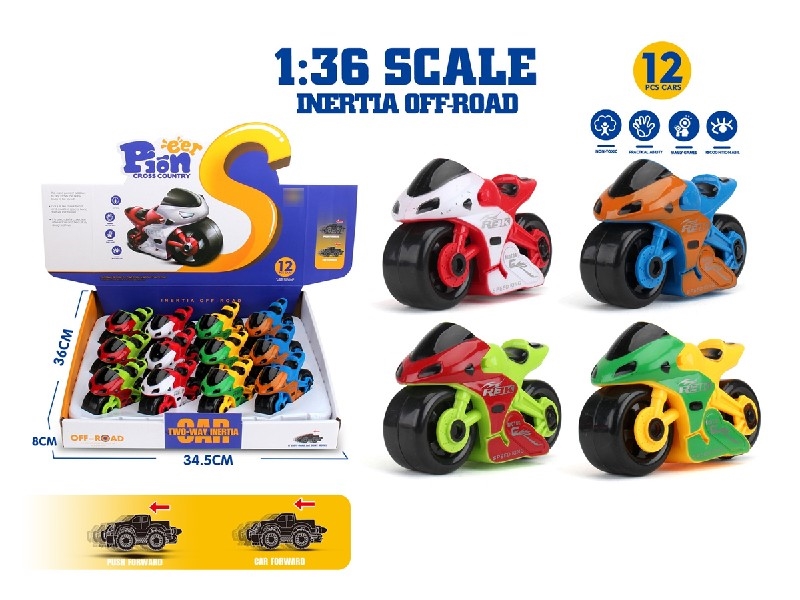 FRICCTION MOTORCYCLE , 12PCS/DISPLAY BOX - HP1205211