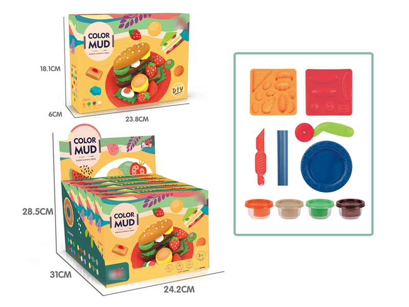 PLAY DOUGH SET  5PCS/DISPLAY BOX - HP1205806