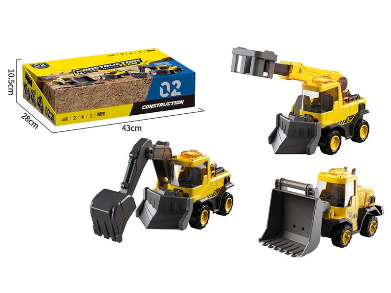 FRICTION CONSTRUCTION TRUCK W/LIGHT & SOUND,6PCS/DISPLAY BOX - HP1205841