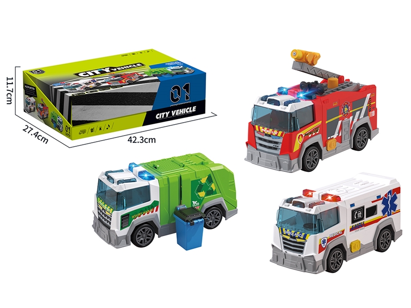 FRICTION CAR W/LIGHT & SOUND,6PCS/DISPLAY BOX - HP1205844