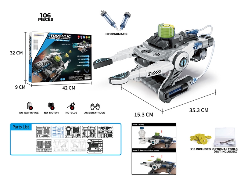 HYDRAULIC ROBOT ARM W/FLYING DISC - HP1205991