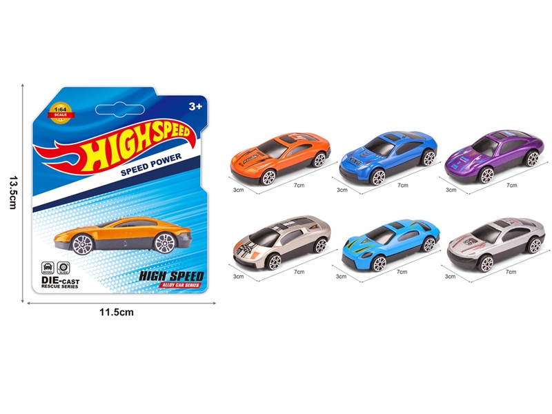 FREE WAY BDIE-CAST CAR , 6ASST - HP1206002