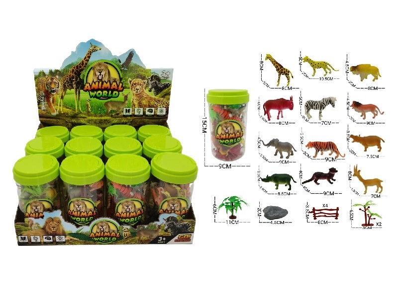 ANIMAL SET，12PCS/DISPLAY BOX - HP1206633