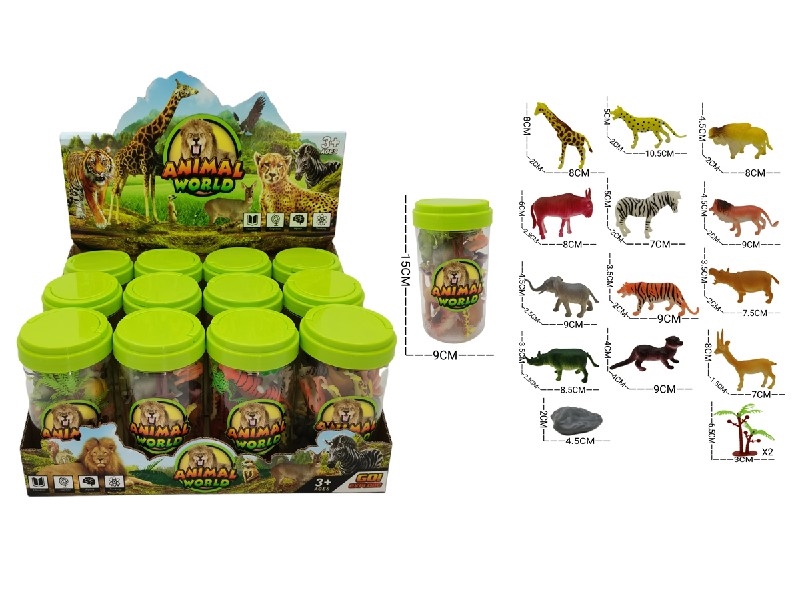 ANIMAL SET，12PCS/DISPLAY BOX - HP1206635