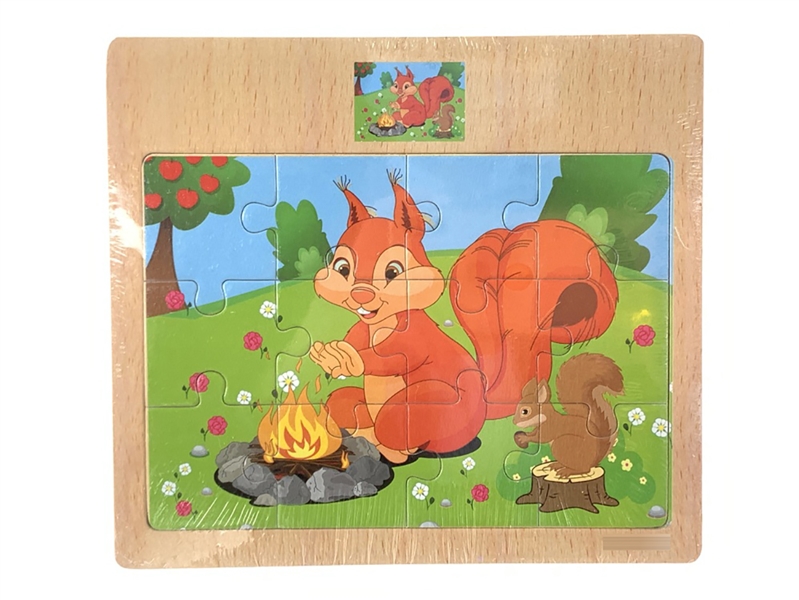 WOODEN PUZZLE 12PCS - HP1207011