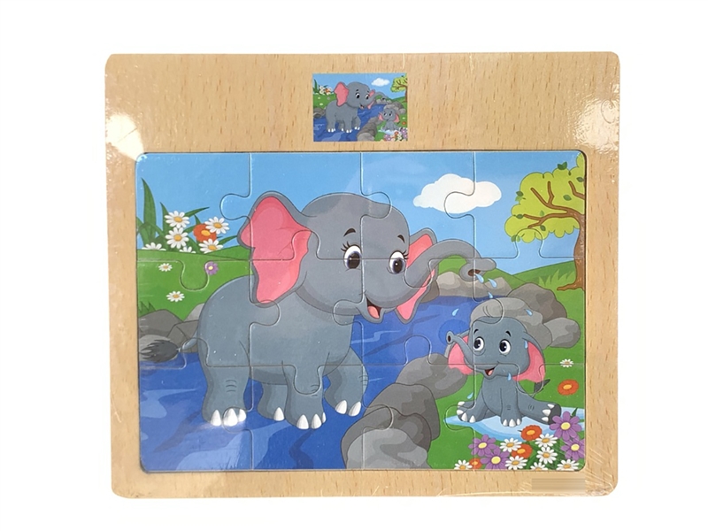 WOODEN PUZZLE 12PCS - HP1207012