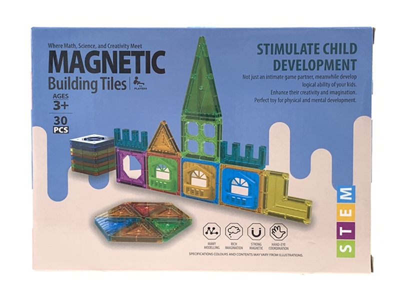 MAGNETIC BUILDING BLOCKS 30PCS - HP1207204