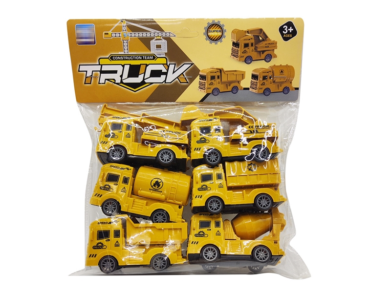 PULL BACK CONSTRUCTION TRUCK,6PCS - HP1207501