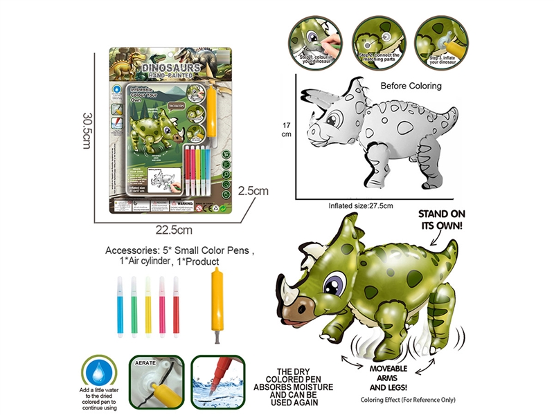 DINOSAURS HAND-PAINTED W/AIR CYLINDER - HP1207558