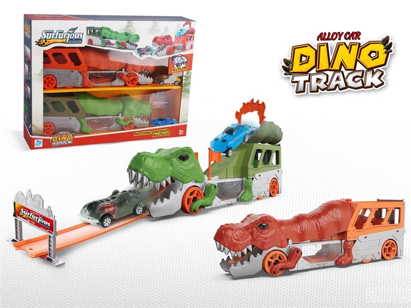 DINOSAUR RAIL CAR W/ DIE-CAST CAR 2PCS - HP1208110
