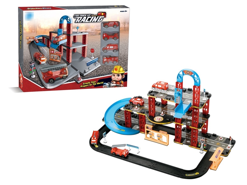 PARKING LOT W/4PCS FREE WAY CAR - HP1208140