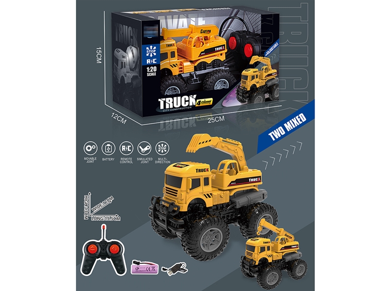 4 CHANNEL R/C CAR INCLUDED 1X3.7V BATTERY AND USB, 2 ASST. - HP1208481