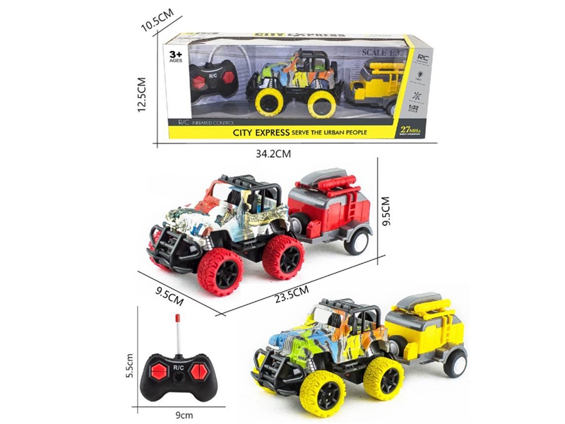 1:32 4-CHANNE R/C CAR W/LIGHT ( NOT INCLUDED BATTERY )2COLORS - HP1208509