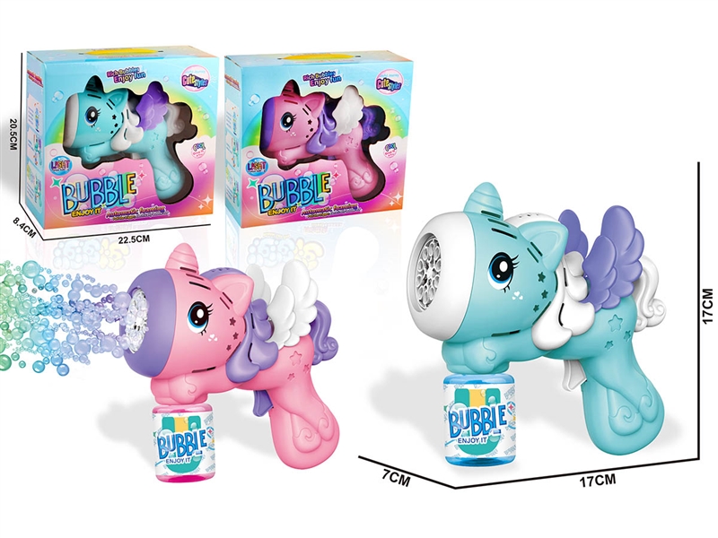 BUBBLE GUN W/LIGHT,2COLOURS - HP1209740