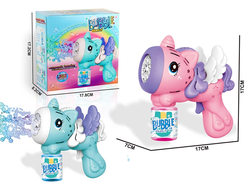 BUBBLE GUN W/LIGHT,2COLOURS - HP1209741