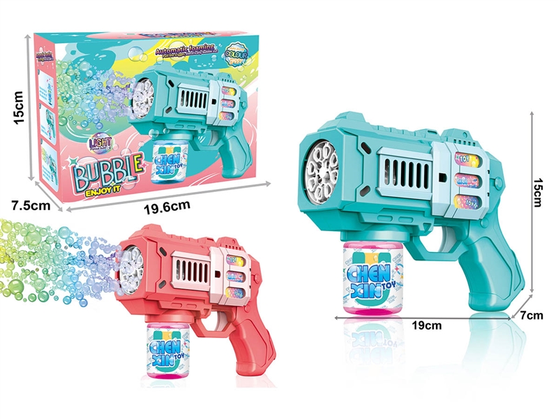 BUBBLE GUN W/LIGHT,2COLOURS - HP1209744