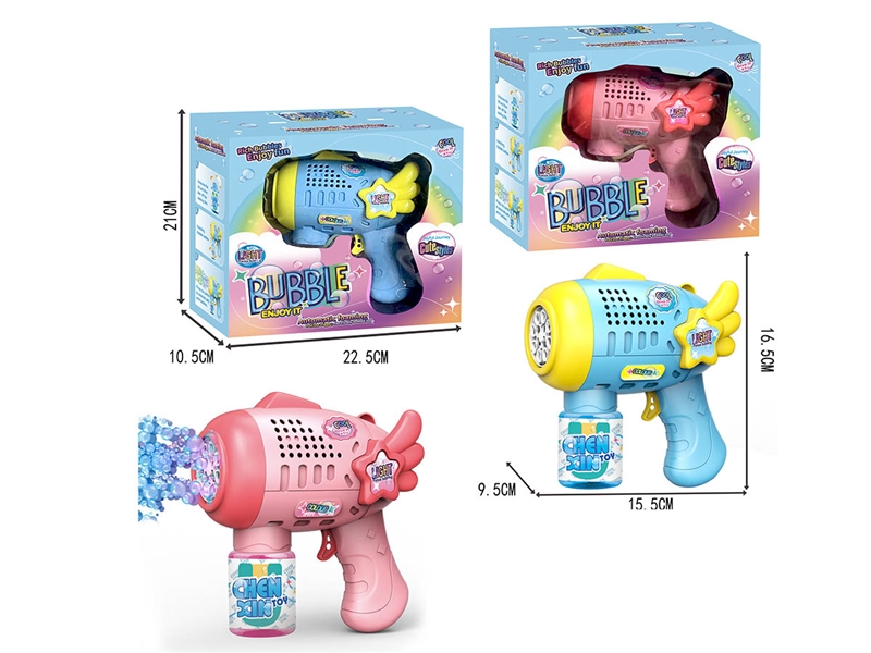 BUBBLE GUN W/LIGHT,2COLOURS - HP1209745